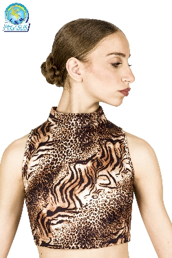 TOP ANIMALIER TIGRATO DONNA